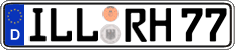 German license plate, Regular plates