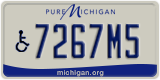 Michigan, Vehicles for disabled persons (1234A5)