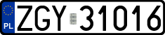 License plates of Poland, Regular car plates