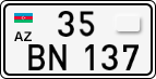 License plate of Azerbaijan, Cars