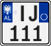 License plate of Albania, Motorcycles (2011)