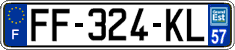 French license plate, SIV (ordinary)