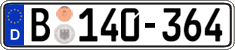 German license plate, Diplomatic