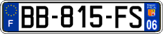 French license plate, SIV (ordinary)