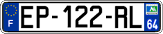 French license plate, SIV (ordinary)