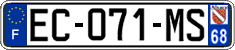 French license plate, SIV (ordinary)