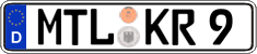 German license plate, Regular plates