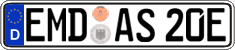 German license plate, Electric vehicles