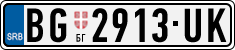 License plate of Serbia, Cars