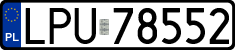 License plates of Poland, Regular car plates