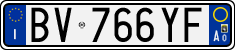 License plate of Italy, Cars (1994 year series)