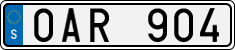 License plate of Sweden, Regular plates