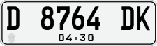 License plate of Indonesia, Regular plates