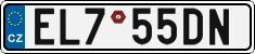 License plate of the Czech Republic, Electric vehicles