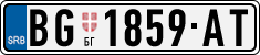 License plate of Serbia, Cars