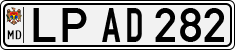 License plate of Moldova, Cars (1992)