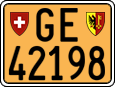 License plate of Switzerland, Slow vehicles (yellow)