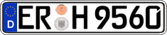 German license plate, Regular plates