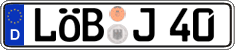 German license plate, Regular plates