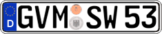German license plate, Regular plates