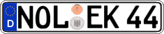 German license plate, Regular plates