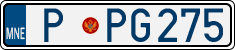 License plate of Montenegro, Police