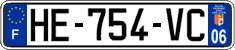 French license plate, SIV (ordinary)