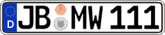 German license plate, Regular plates
