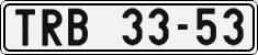 License plate of the Czech Republic, Cars (1960)