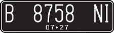 License plate of Indonesia, Regular plates