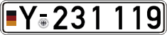 German license plate, Military