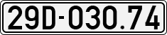License plate of Vietnam, Cars