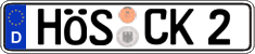 German license plate, Regular plates