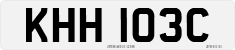 License plate of the United Kingdom, 1963 year system