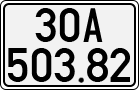 License plate of Vietnam, Cars