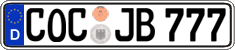 German license plate, Regular plates