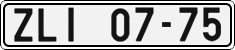 License plate of the Czech Republic, Cars (1960)