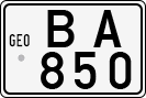 License plate of Georgia, Trailers (1993)