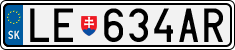 License plate of Slovakia, Cars