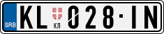 License plate of Serbia, Cars