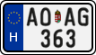 license plates of Hungary, Regular plates (2022)