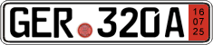 German license plate, Export transit plates