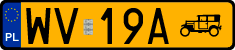 License plates of Poland, Oldtimers