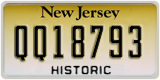 New Jersey, Historic (QQ12345 / 12345QQ)