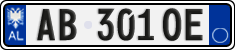 License plate of Albania, Cars (2011)