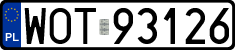 License plates of Poland, Regular car plates