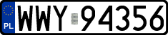 License plates of Poland, Regular car plates