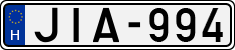 license plates of Hungary, Cars (1990)