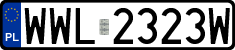License plates of Poland, Regular car plates