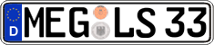 German license plate, Regular plates